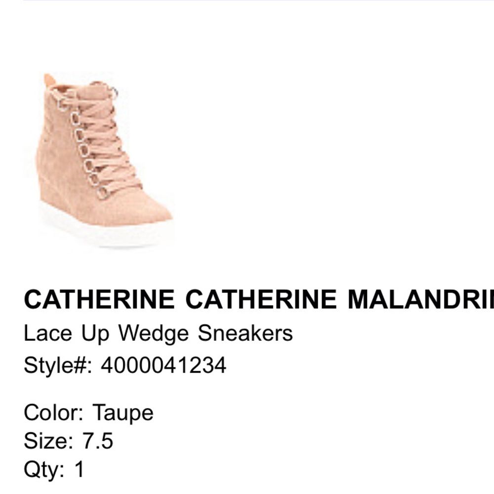 Catherine Malandrino Taupe High-Top Sneakers